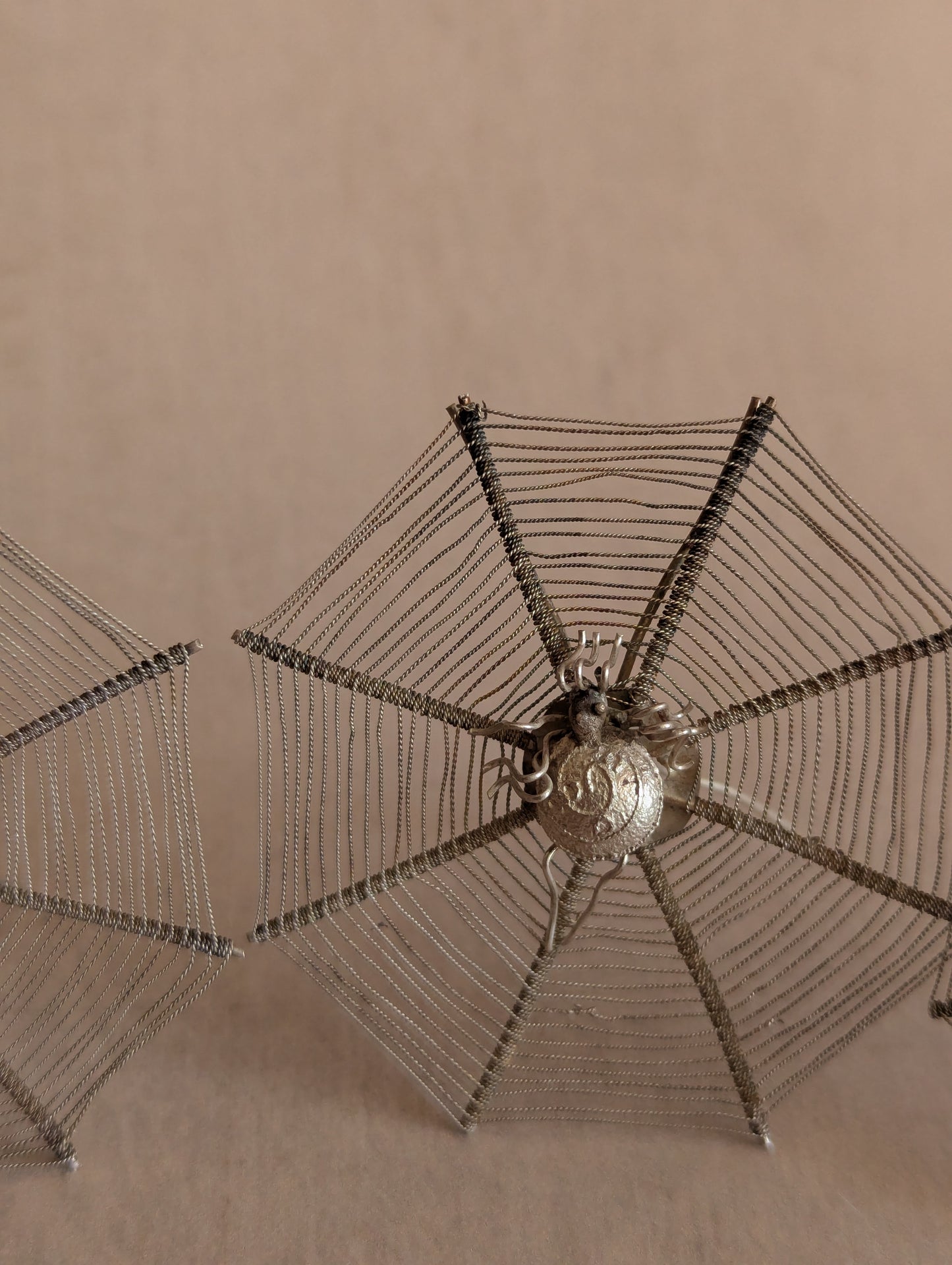 Victorian Spiderweb Place Card Menu Holders, Set of Four