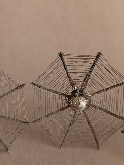 Victorian Spiderweb Place Card Menu Holders, Set of Four