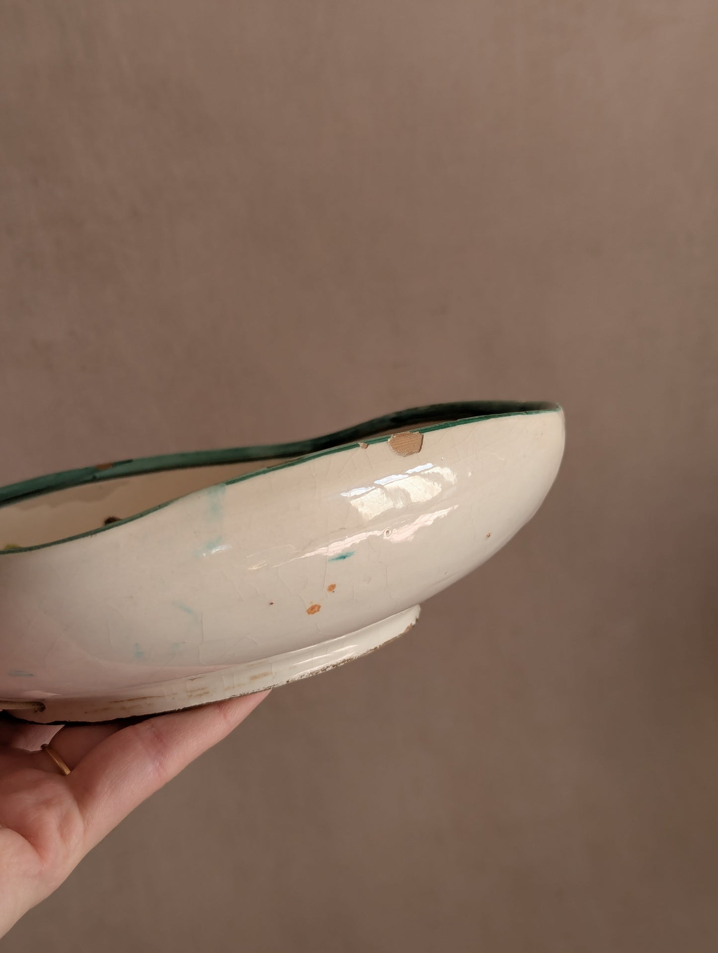 Italian Fratelli Fanciullacci Polychrome Square Ceramic Bowl