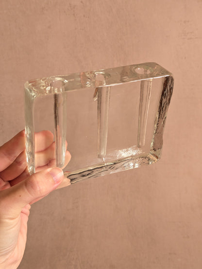 Mid-Century Brutalist Glass Solifleur Bud Vase