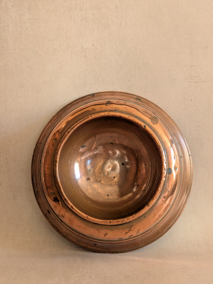 Victorian Arts & Crafts Copper Dog Feeding Bowl
