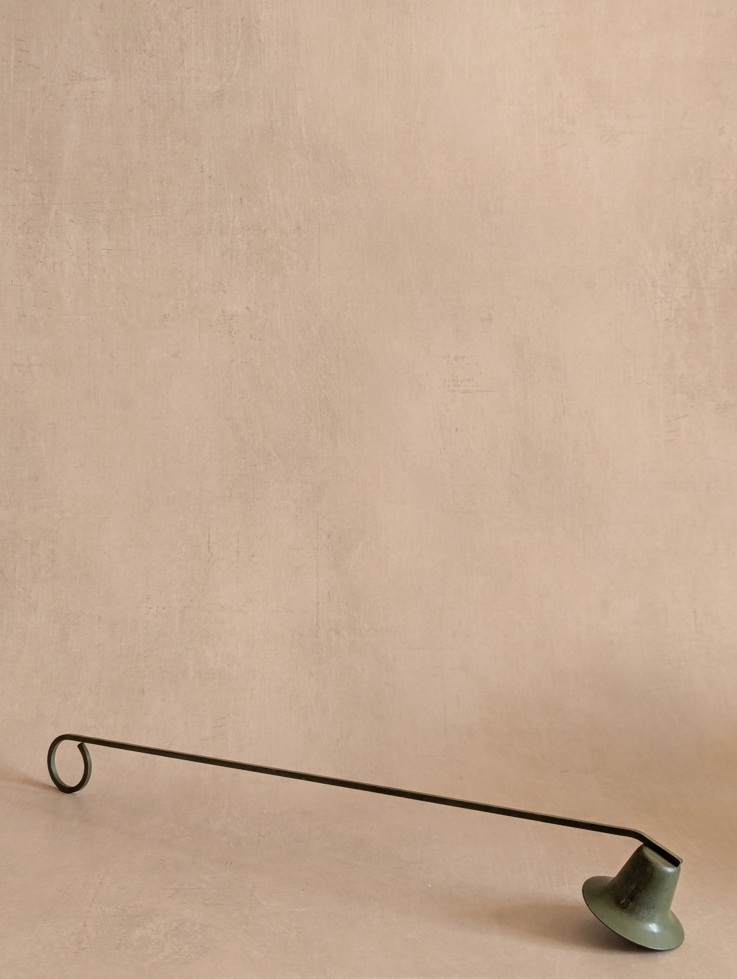 Rustic Green Extra Long Metal Farmhouse Candle Snuffer