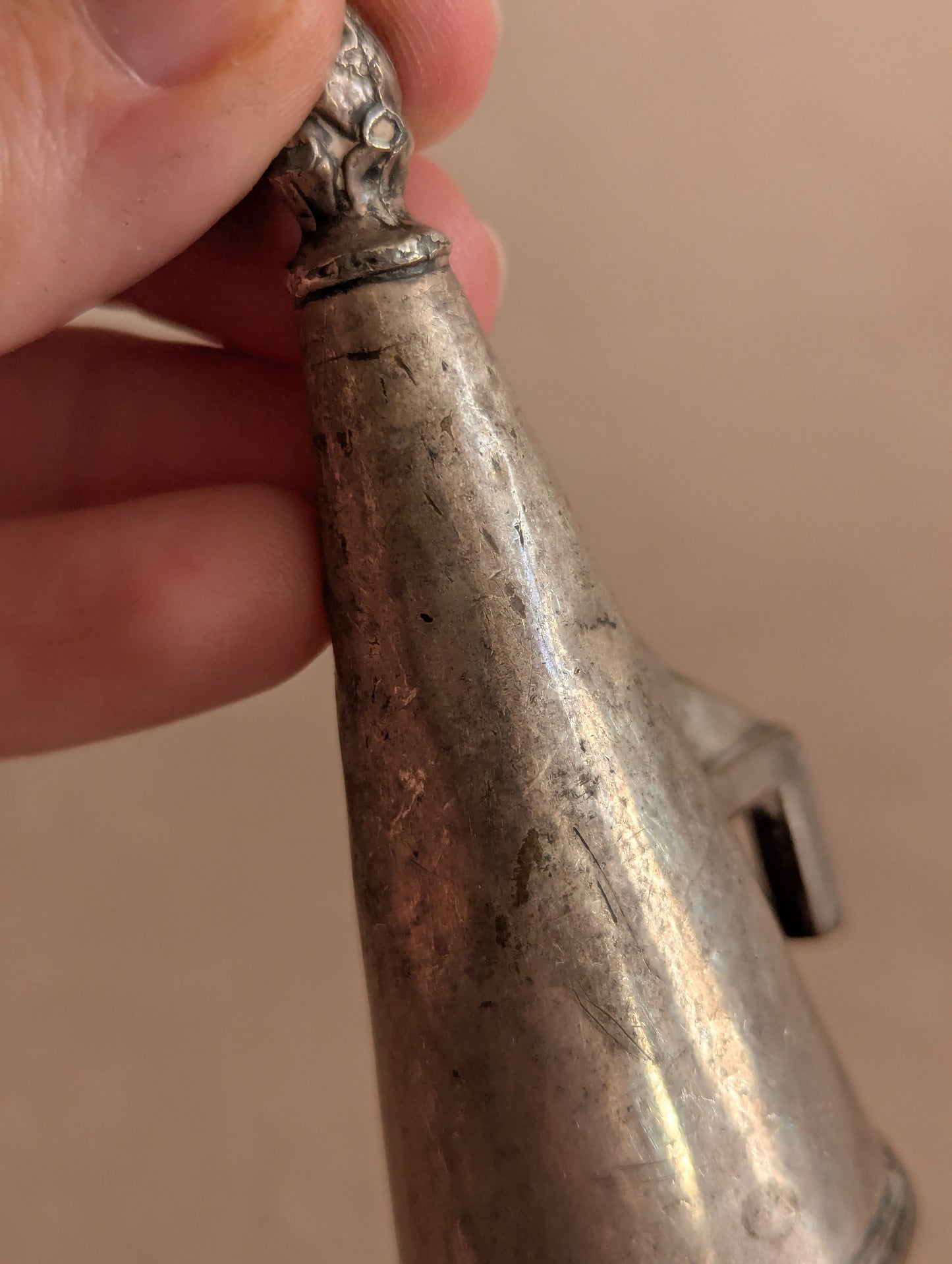 Antique Silver Tone Candle Snuffer No. 10