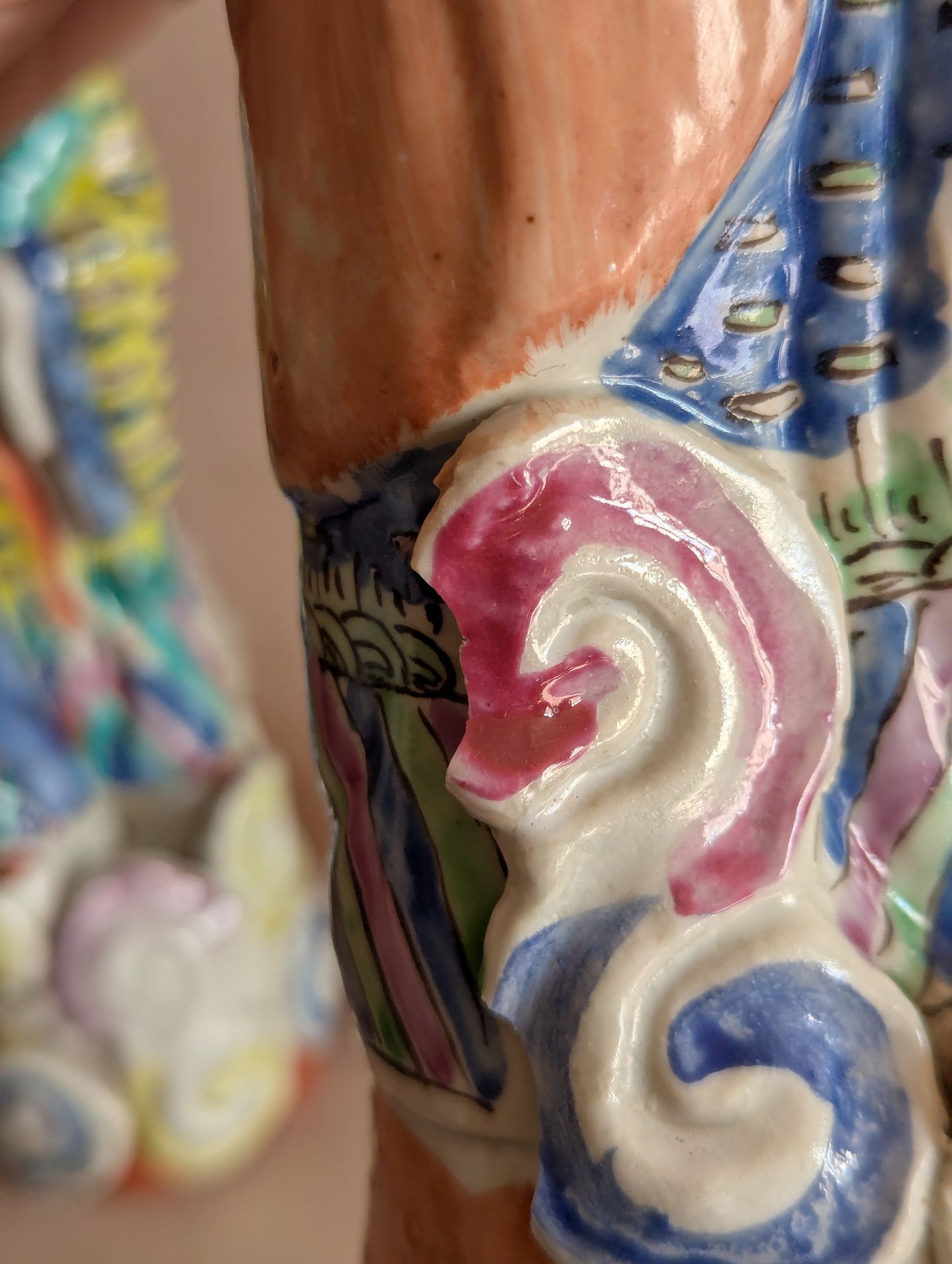 Chinese Porcelain Famille Rose Revival Figurines, Set of Three