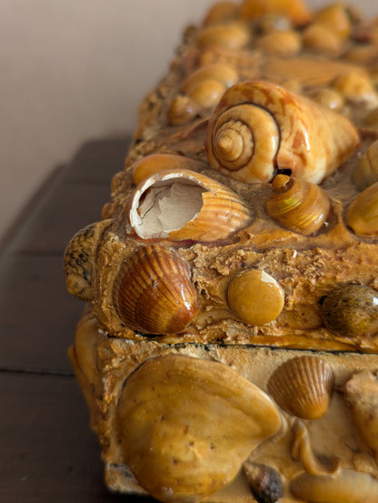 Large Victorian Shell Encrusted Storage Box