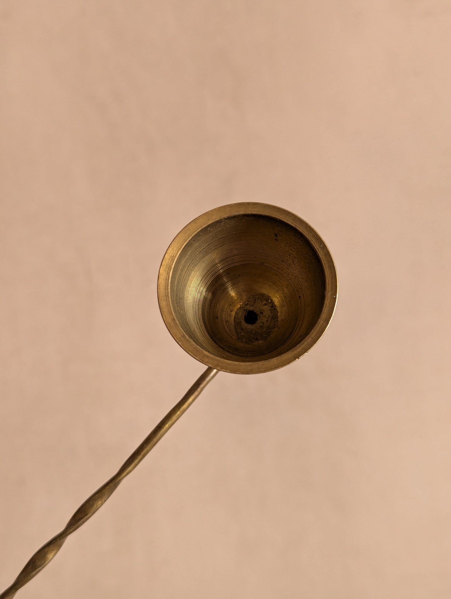 Spiral Brass Bell-Shaped Candle Snuffer