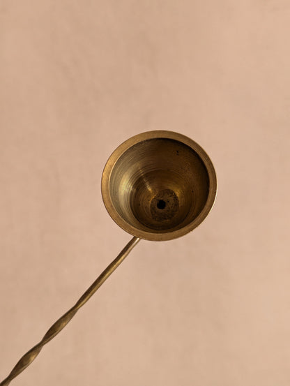 Spiral Brass Bell-Shaped Candle Snuffer