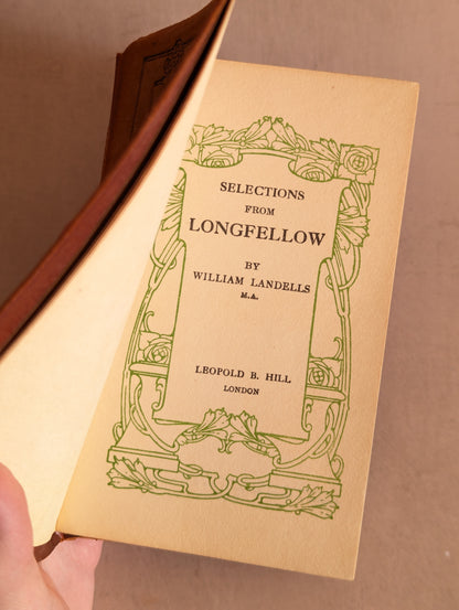 Selections From Longfellow Leather Bound Book