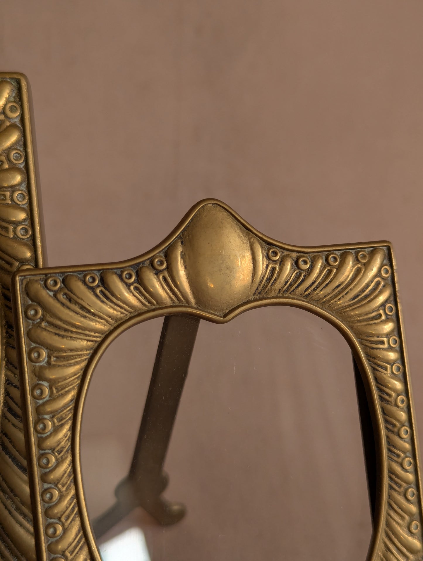 Solid Brass Heart-Shaped Picture Frames, Set of Two
