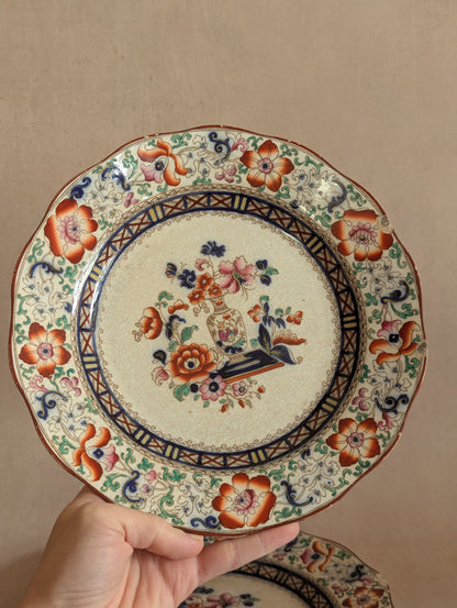 Wedgwood Pearlware Floral Round Decorative Plates, Set of Two