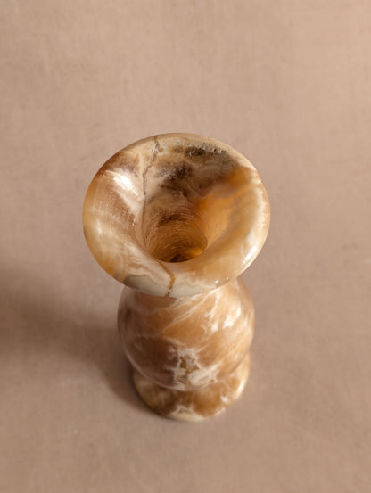 Natural Golden Cream Onyx Stone Vase