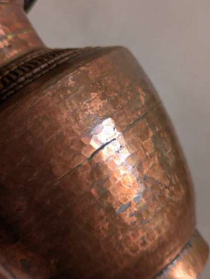 Nepalese Hand-Hammered Copper & Brass Ritual Vessel
