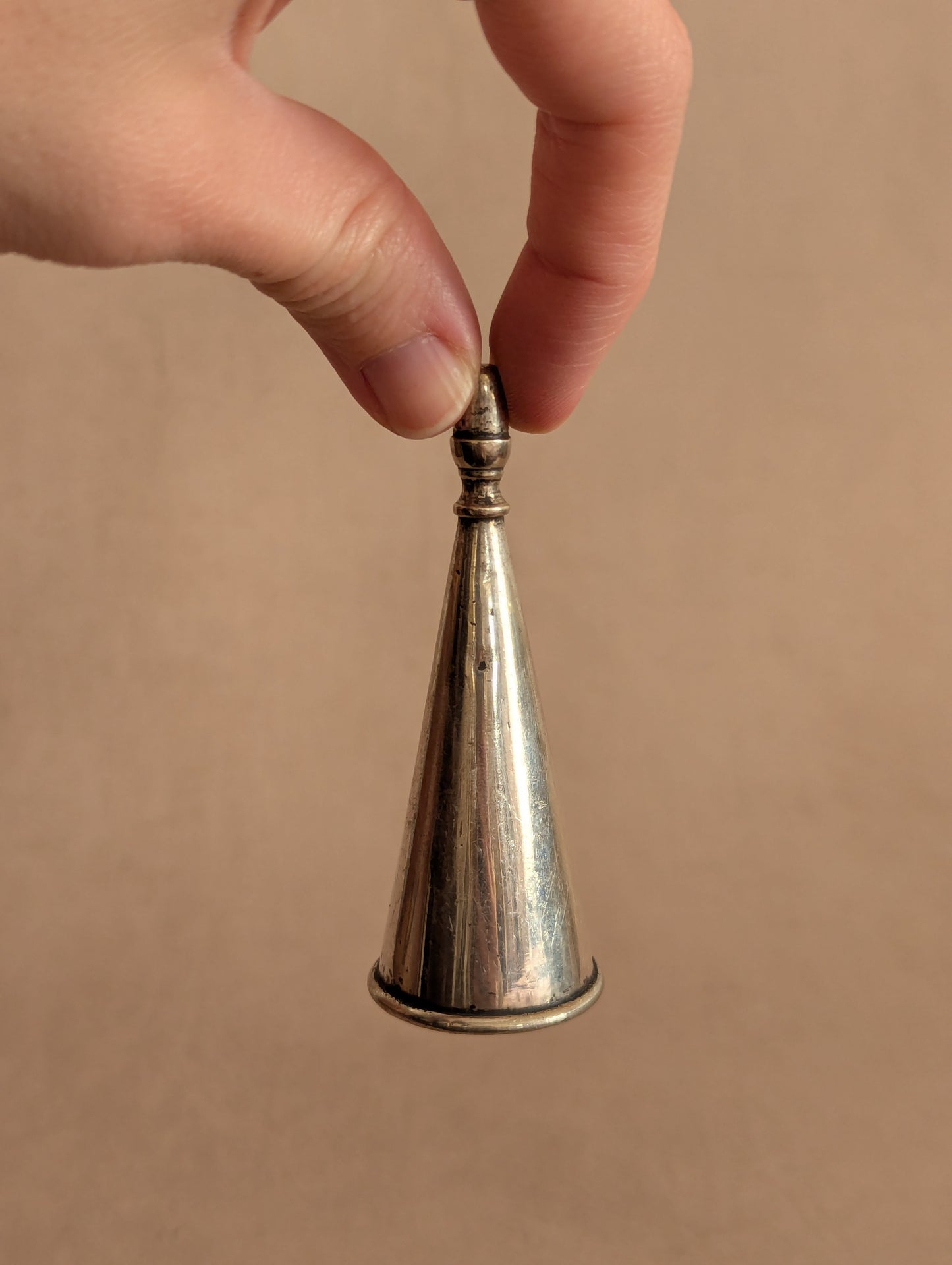 Antique Silver Tone Candle Snuffer No. 8