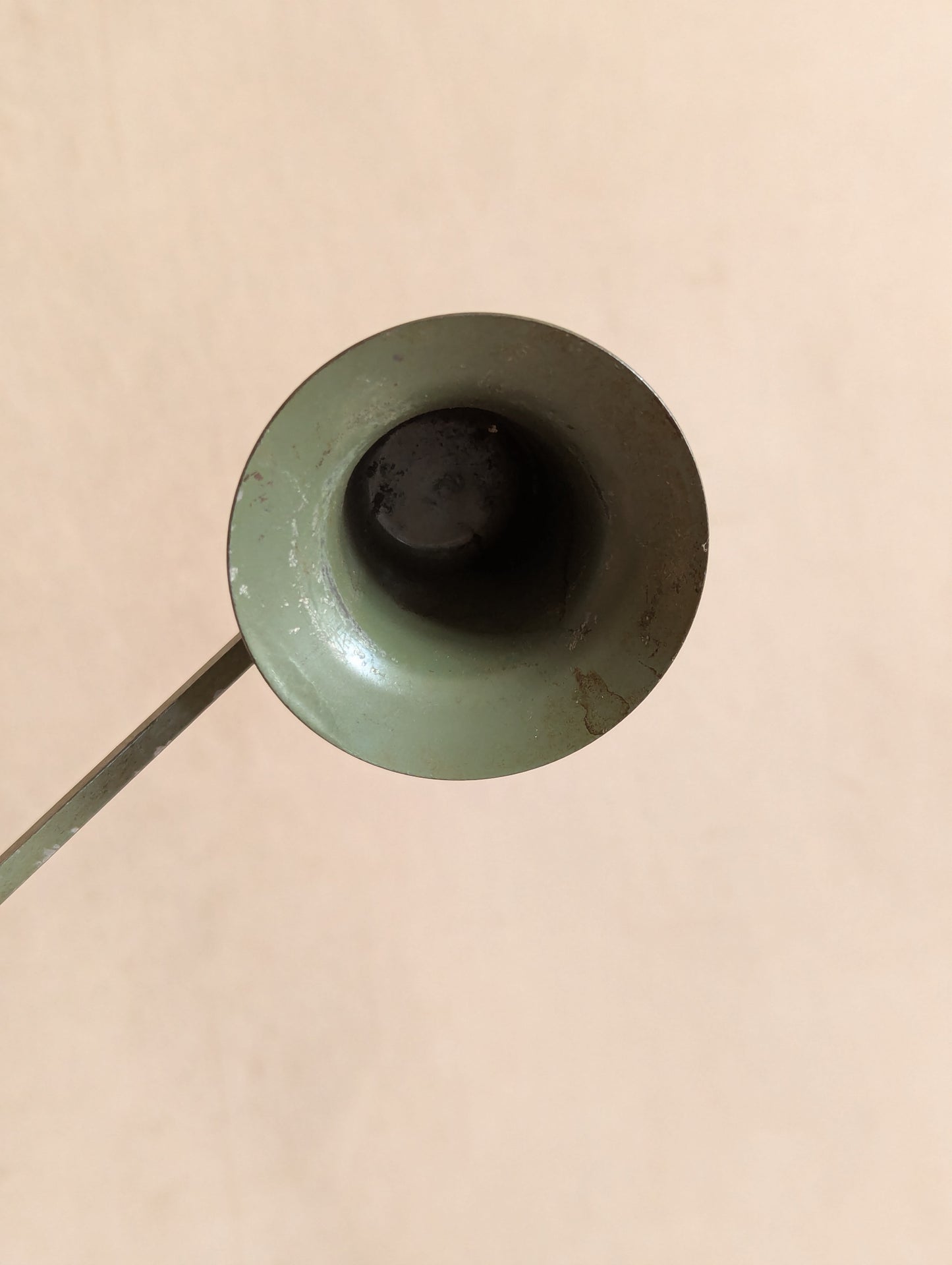 Rustic Green Extra Long Metal Farmhouse Candle Snuffer