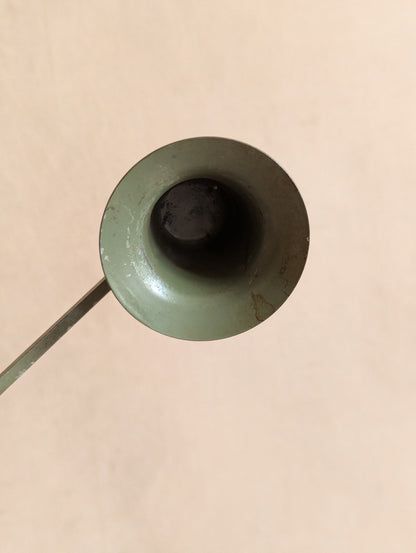 Rustic Green Extra Long Metal Farmhouse Candle Snuffer