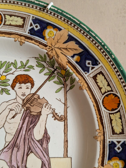 Wedgwood Hand-Painted Polychrome Enamel Wall Plate