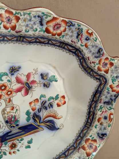 Wedgwood Pearlware Oval Scalloped Decorative Plates, Set of Two