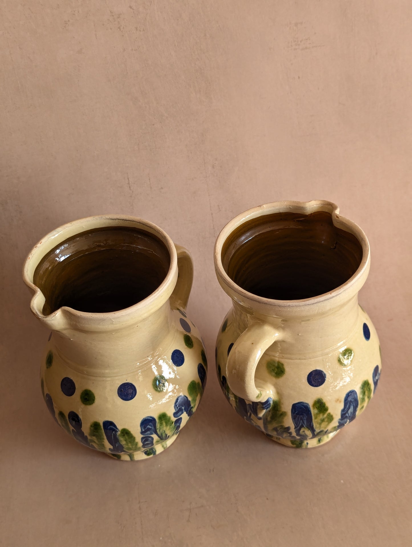 Handmade Earthenware Drizzle Jugs, Set of Two