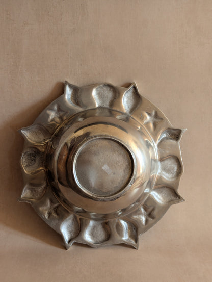 Mexican Nautical Aluminum Salad Bowl w/Utensils