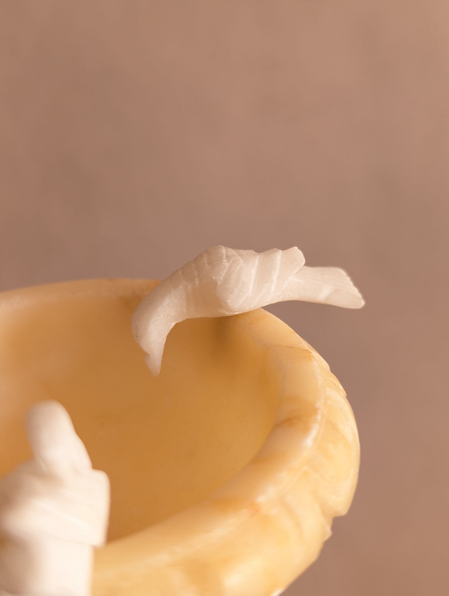 Italian Alabaster Grand Tour Miniature Bird Bath