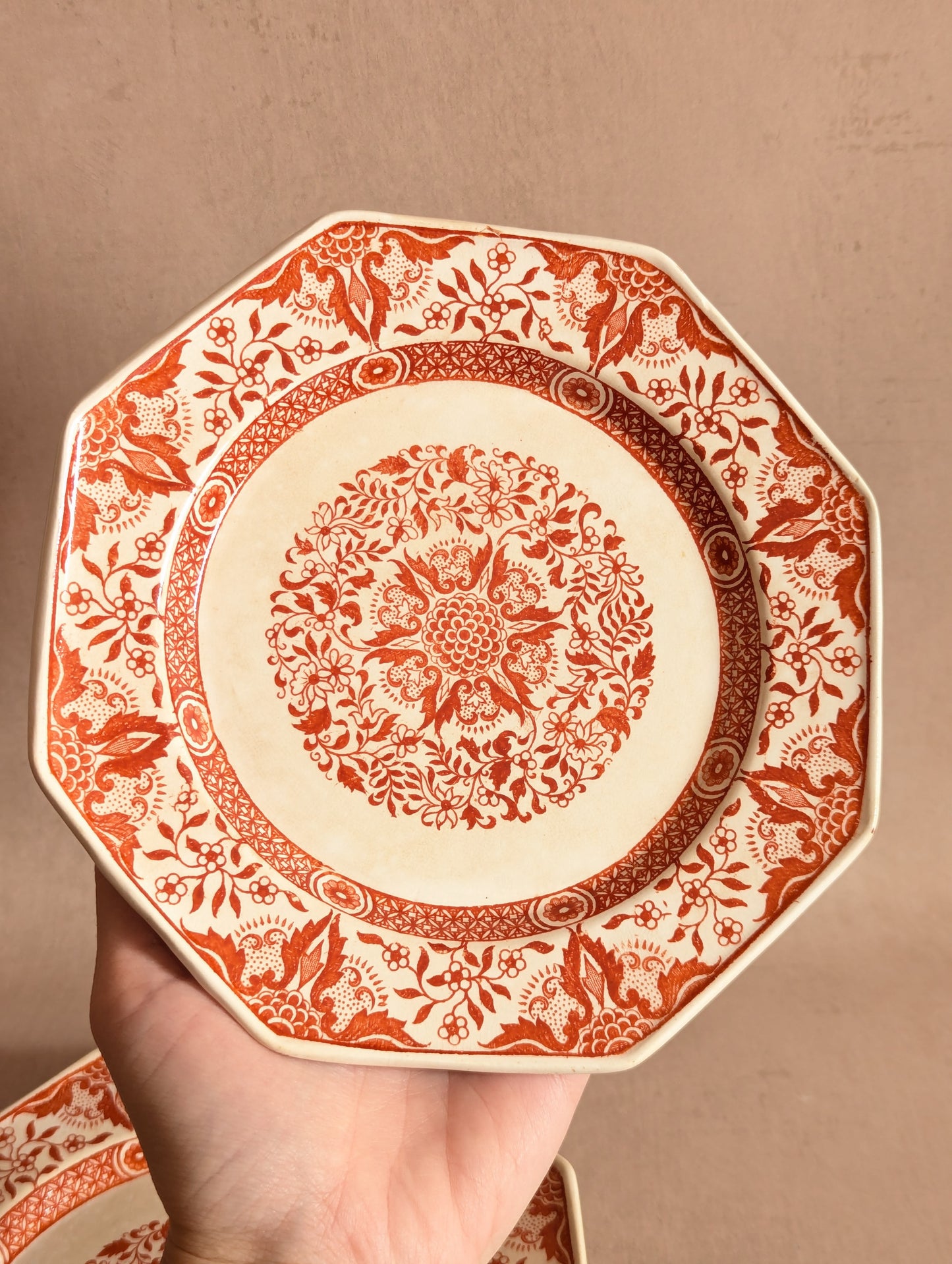 Victorian Minton's Denmark Octagonal Side Plates, Set of Three