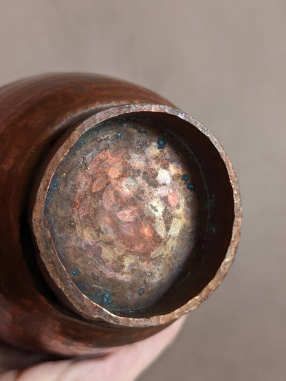 Nepalese Hand-Hammered Copper & Brass Ritual Vessel