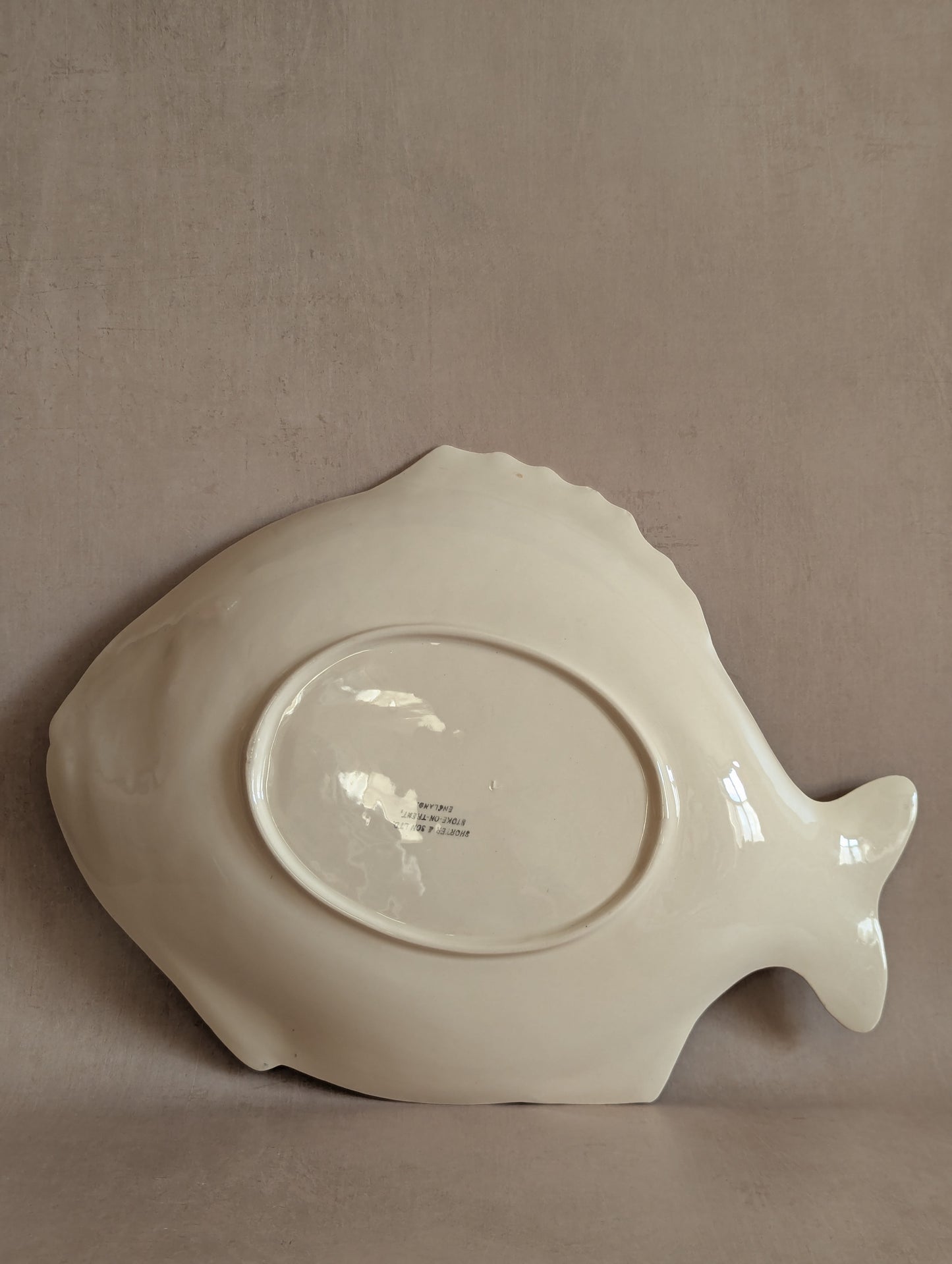 Mid-Century Shorter & Son Blue Ceramic Fish Plate