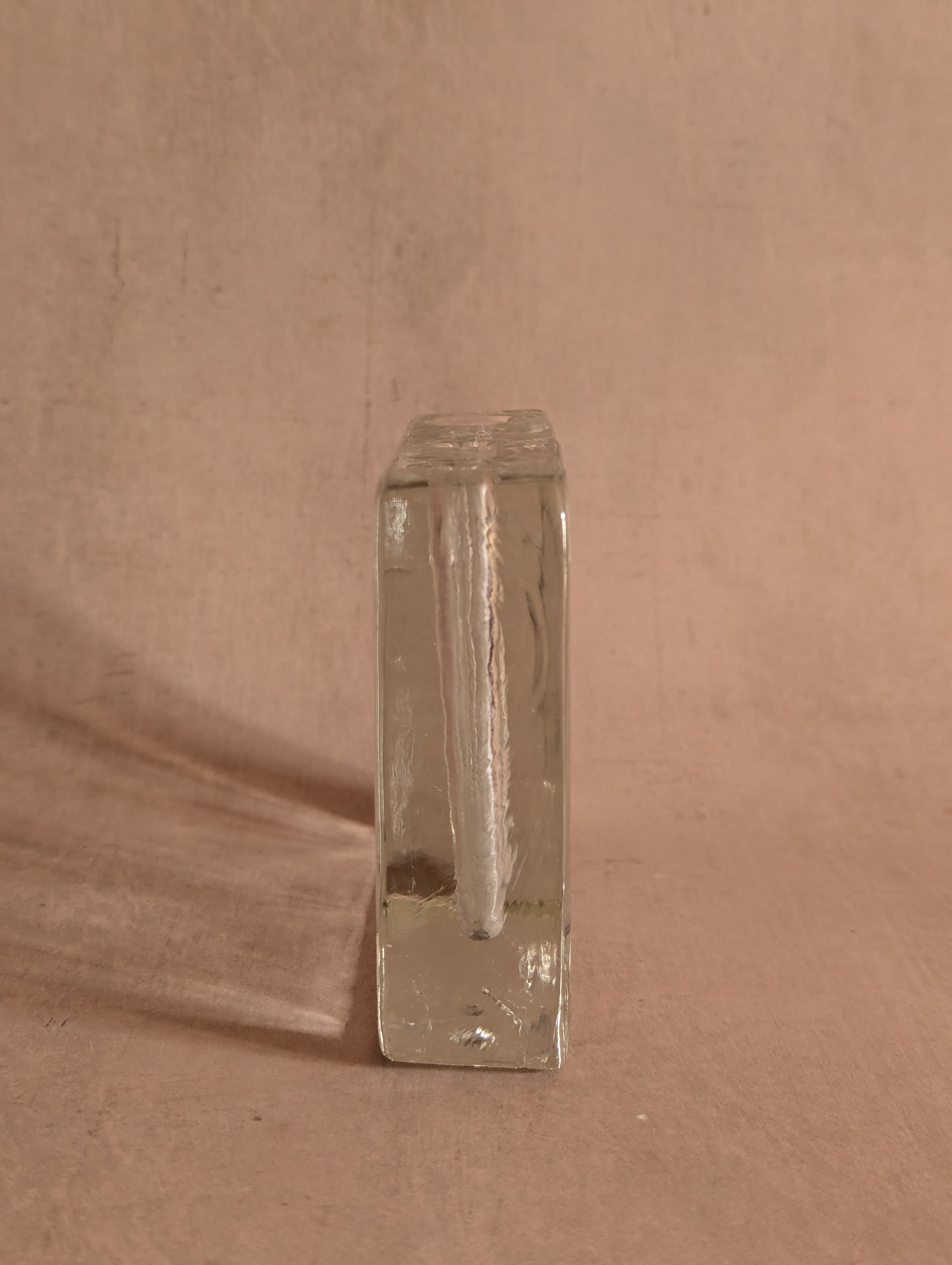 Mid-Century Brutalist Glass Solifleur Bud Vase
