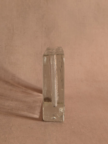 Mid-Century Brutalist Glass Solifleur Bud Vase