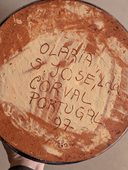 Portuguese Hand-Thrown Floral Terracotta Casserole Dish