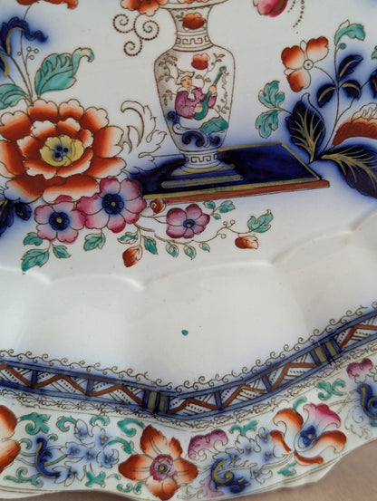 Wedgwood Pearlware Oval Scalloped Decorative Plates, Set of Two