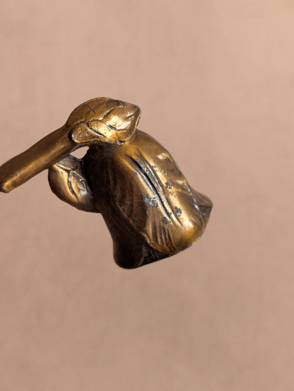 Weighted Bronze Short Flower Candle Snuffer