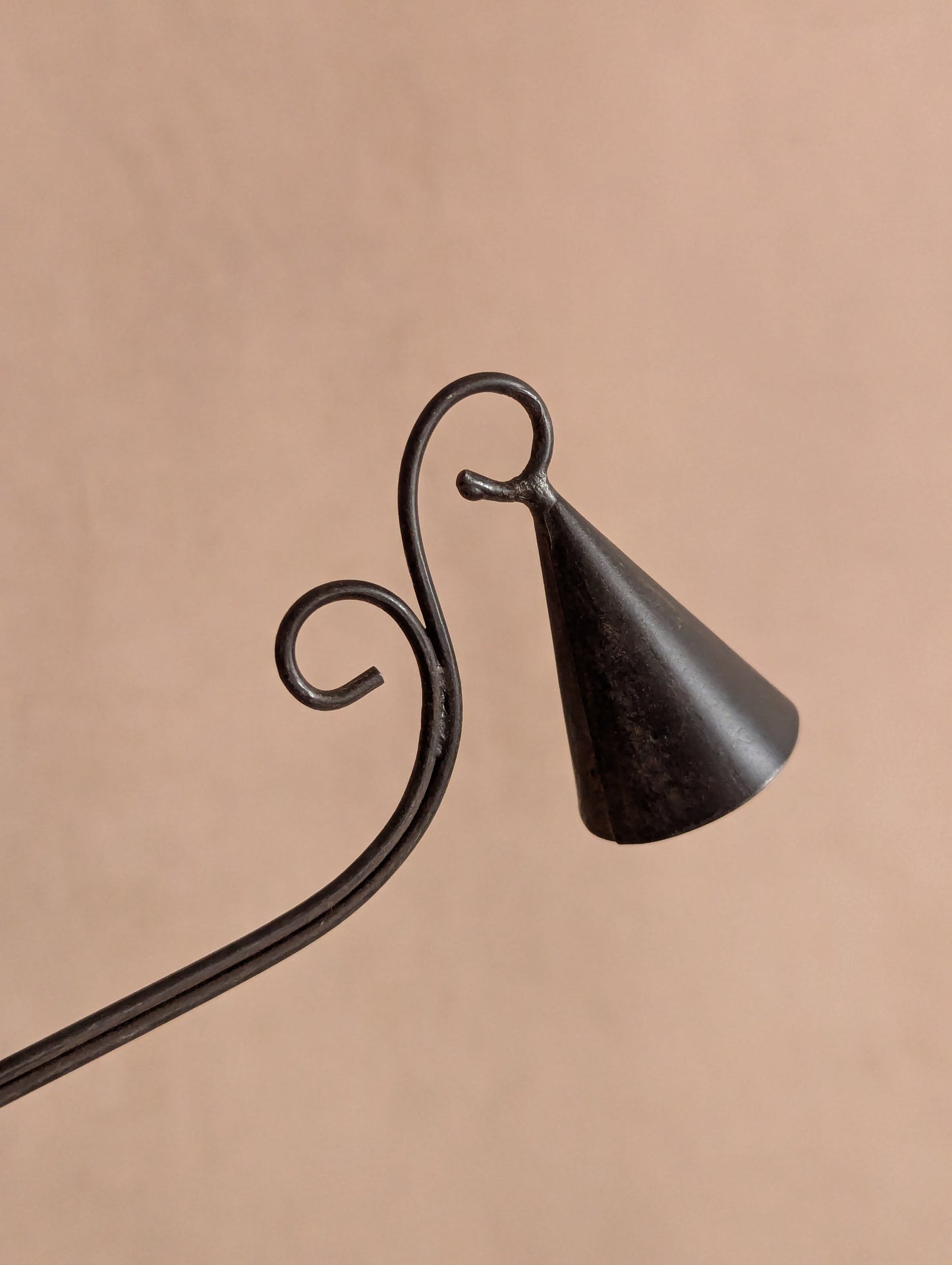 Lightweight Black Wire Tendril Candle Snuffer