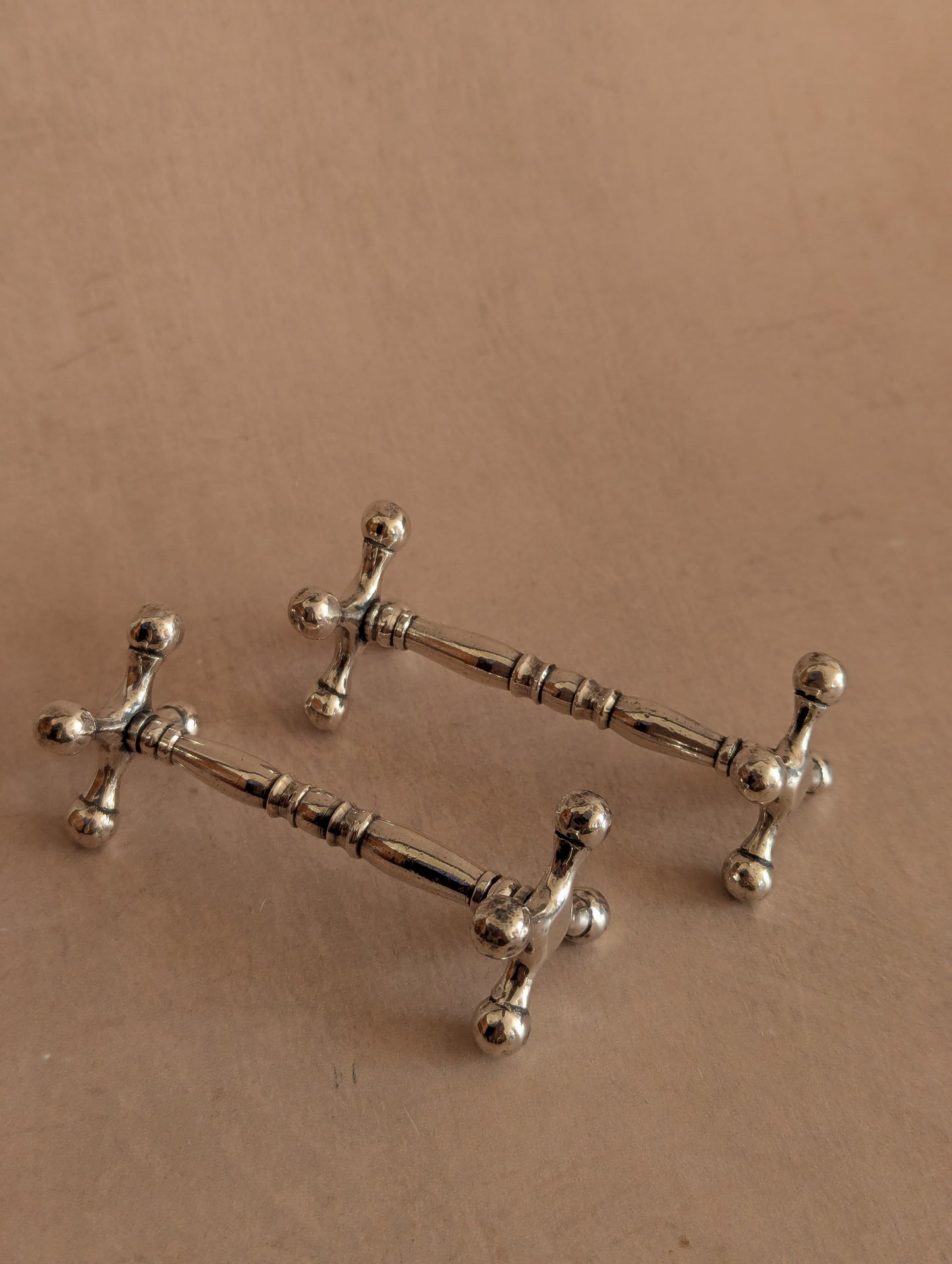Victorian Silver Plated Knife Rests, Set of Two