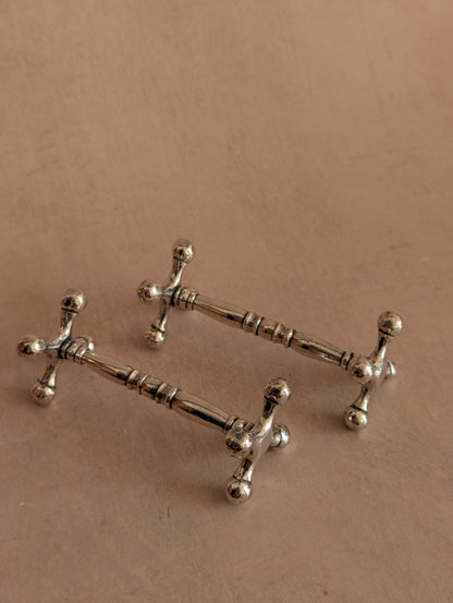 Victorian Silver Plated Knife Rests, Set of Two