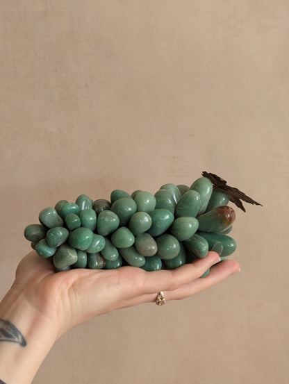 Mid-Century Aventurine Green Stone Grape Bundle