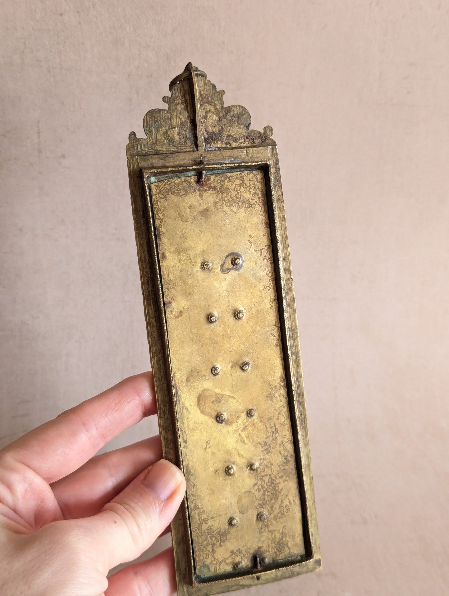 French Brass Hanging Weekly Organizer, Semainier, Porte Cartes