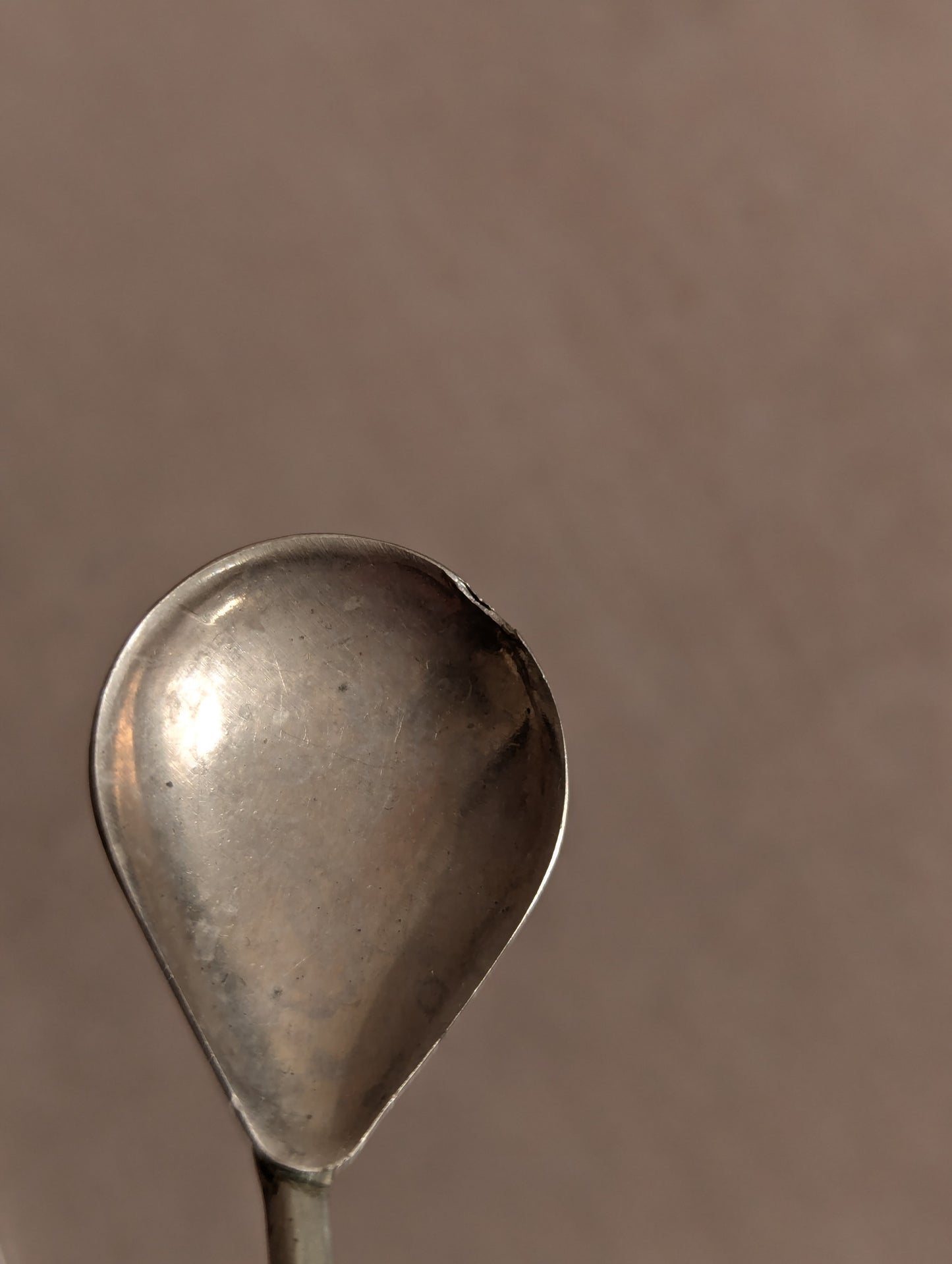 Mid-Century USSR Nickel Coffee Spoons, Set of Five
