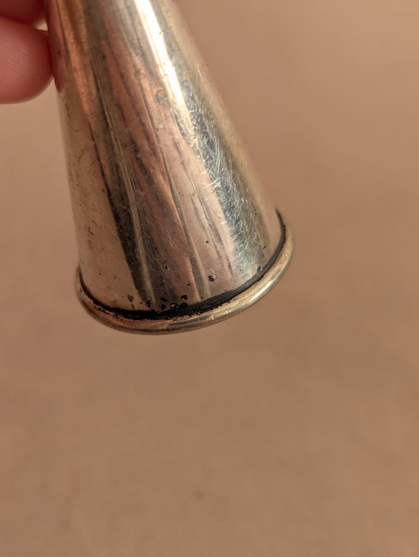 Antique Silver Tone Candle Snuffer No. 8