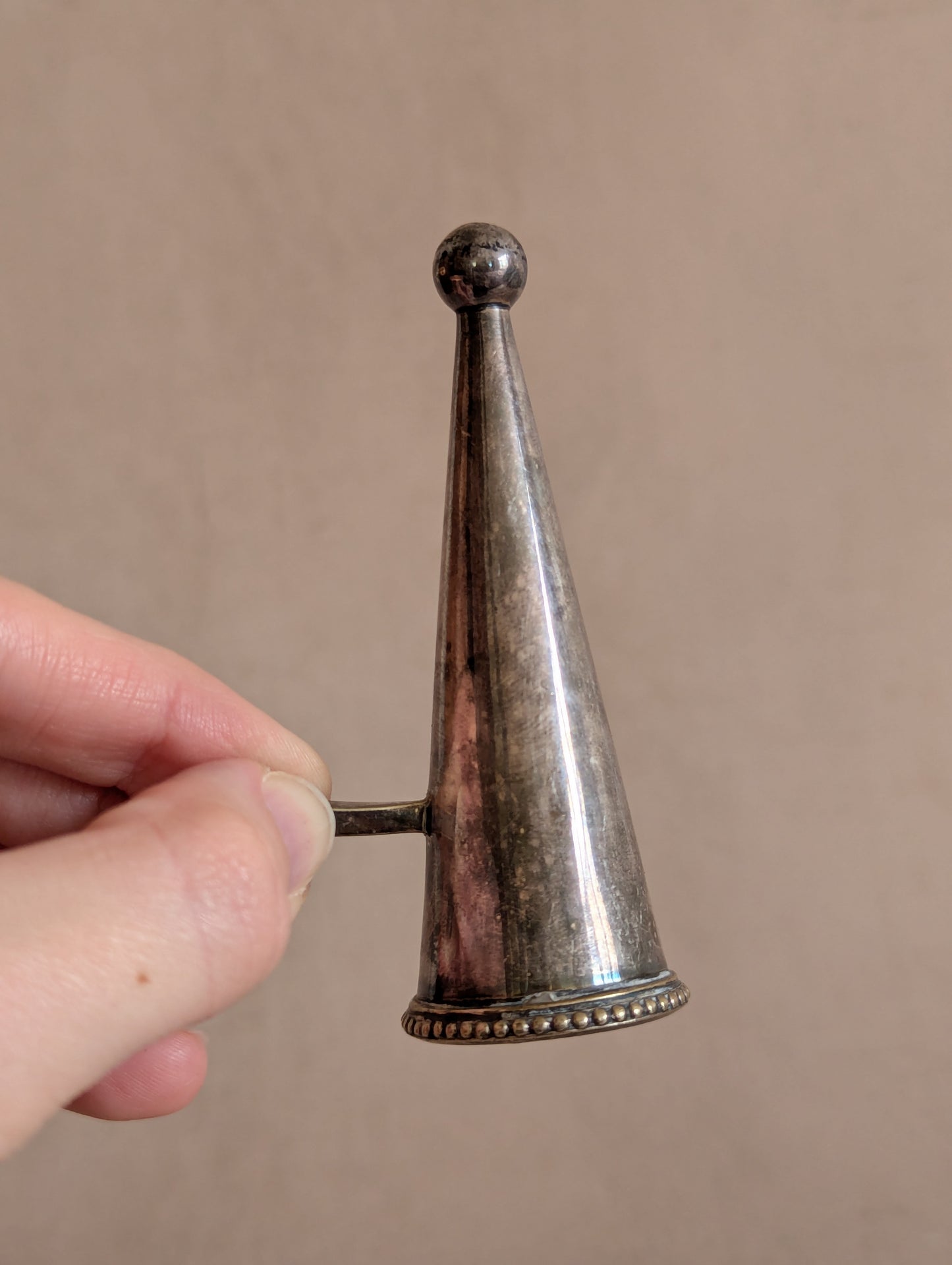 Antique Silver Tone Candle Snuffer No. 1