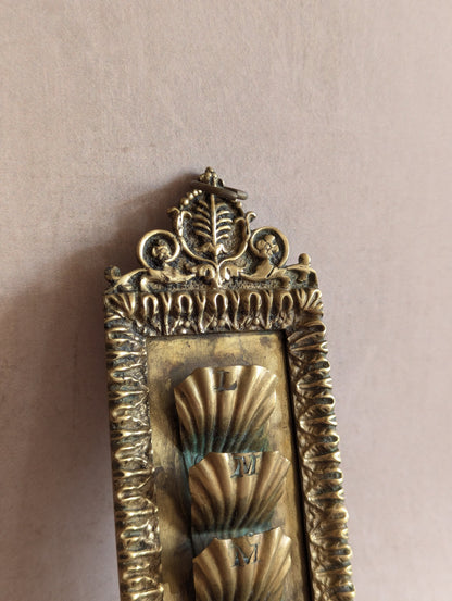 French Brass Hanging Weekly Organizer, Semainier, Porte Cartes