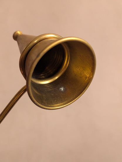 Large Brass Plated Cone Candle Snuffer
