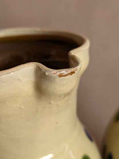 Handmade Earthenware Drizzle Jugs, Set of Two