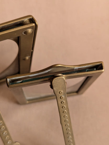 Solid Brass Heart-Shaped Picture Frames, Set of Two
