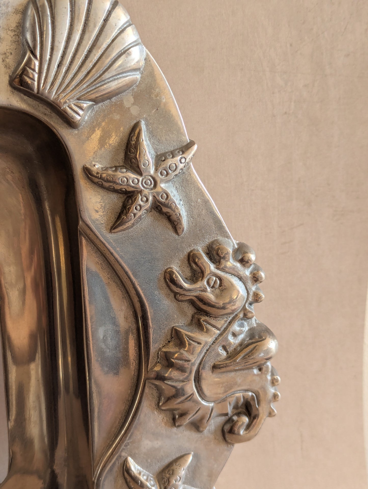 Mexican Aluminum Nautical Seahorse Serving Tray