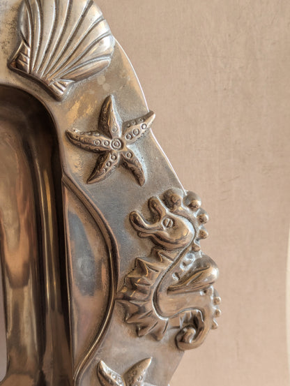 Mexican Aluminum Nautical Seahorse Serving Tray