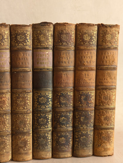 Sir Walter Scott, Miscellaneous Prose Works Collection, 1849, Set of 10