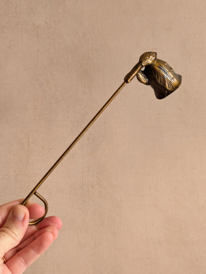 Weighted Bronze Short Flower Candle Snuffer