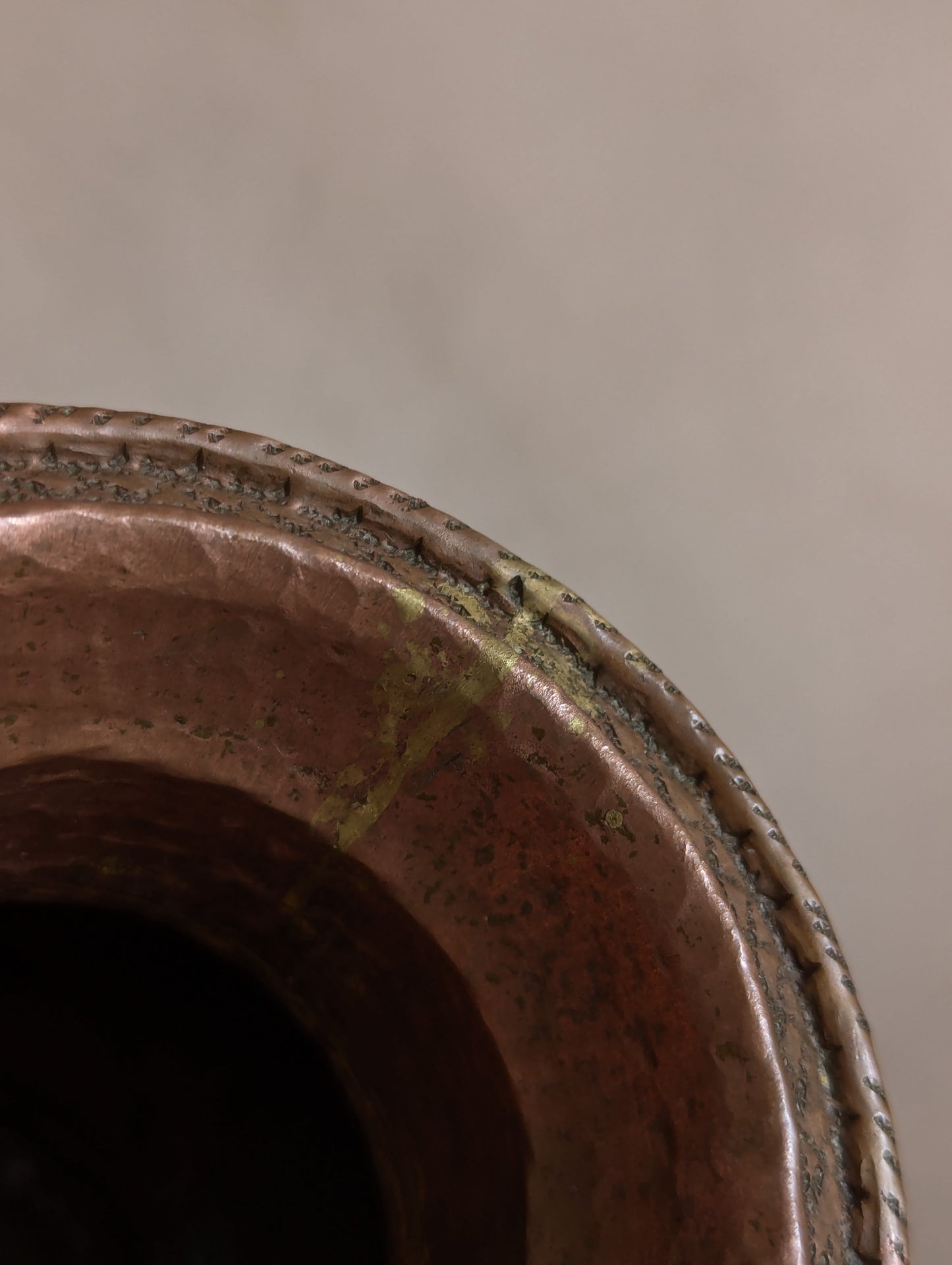 Nepalese Hand-Hammered Copper & Brass Ritual Vessel