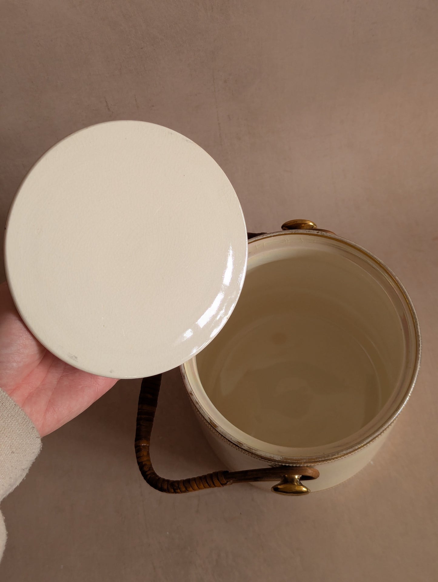 Devon Ware Fieldings Ceramic Lustre Biscuit Barrel